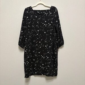 GAP Factory Black Shift Dress with Stars - L